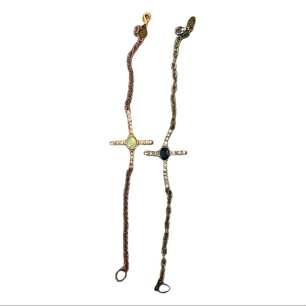Set of two Diana Warner cross bracelets